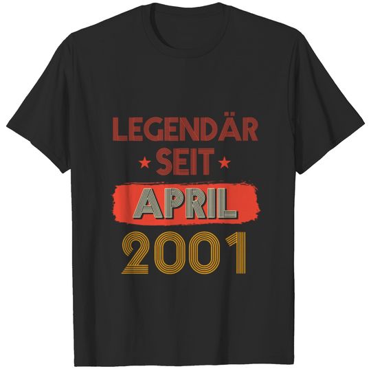 Legends are born in April 2001 T-shirt