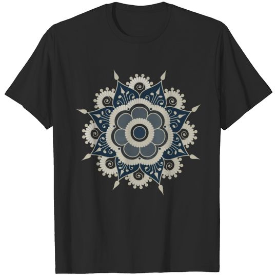 Henna Flower Mandala Tattoo T-shirt