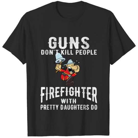 Father daughter firefighter firefighter T-shirt