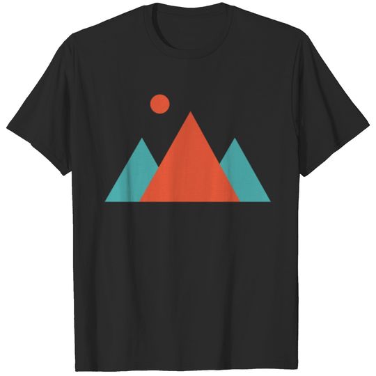 Mountains Sunset Wanderer Outdoor Travel T-shirt