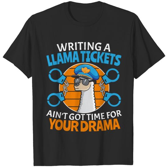 Funny Law Enforcement Llama For Police Officers T-shirt