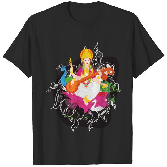 hindu god saraswati 4 T-shirt