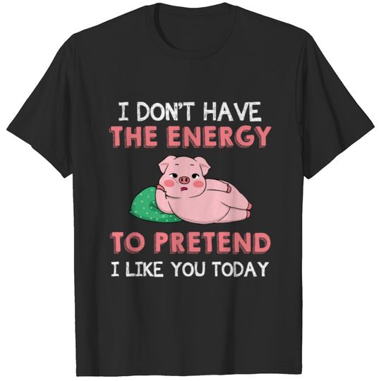 I Dont Have The Energy To Pretend I Like You Today T-shirt