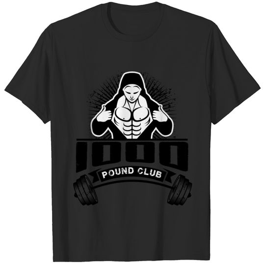 1000 Pound Club product Gym & Powerlifting design T-shirt