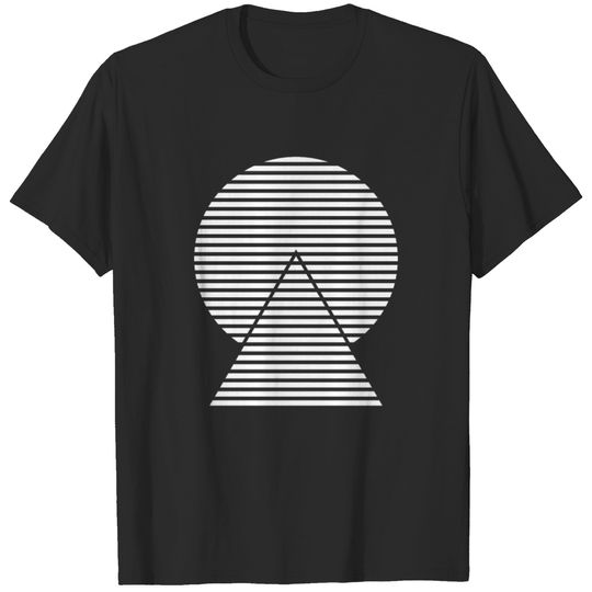 triangle circle striped T-shirt