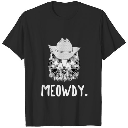 Meowdy Texas Cat Meme T-Shirt T-shirt