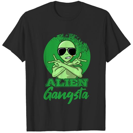 Alien Gangsta UFO Beam Up Extraterrestrial Gift T-shirt
