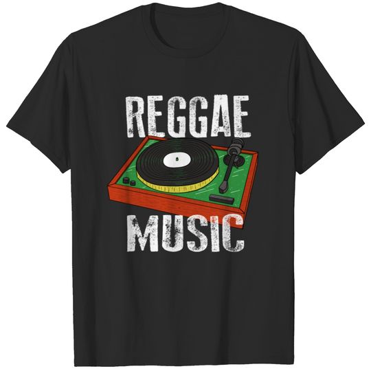 reggae music vinyl turntable T-shirt