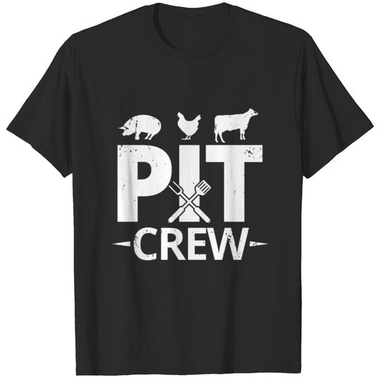 Pit Crew cow, pig and chicken T-shirt