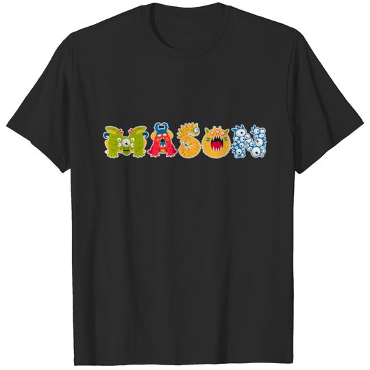 Mason T shirt Monster Alphabet for kids child yout T-shirt