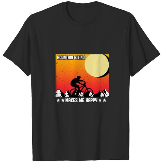 Mountain Biking makes me Happy T-shirt