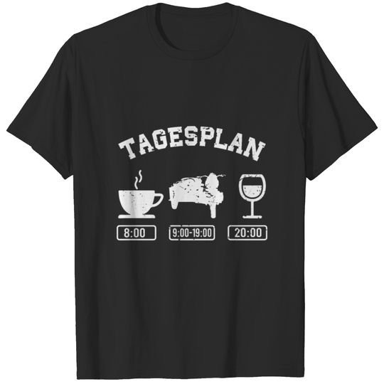 Coffee Driving Wine Daily schedule Gift T-shirt