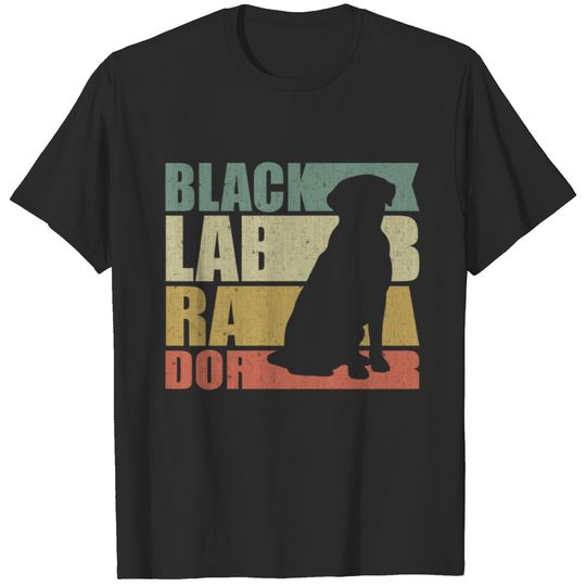 Black Labrador Retro - Cute Funny Retriever Gift T-shirt