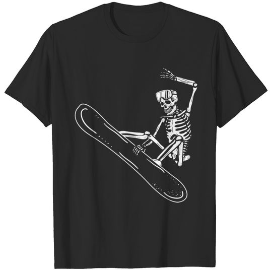 Snowboard Boarder Skeleton Winter Sport Birthday T-shirt