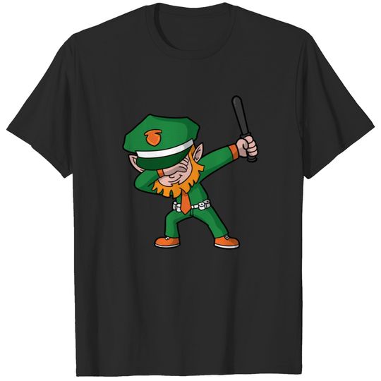 Irish Leprechaun Police Law Enforcement St Patrick T-shirt