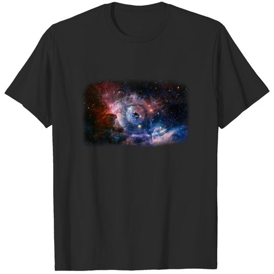 Nebula Galaxy Outer Space Astronaut Eyes Milkyway T-shirt