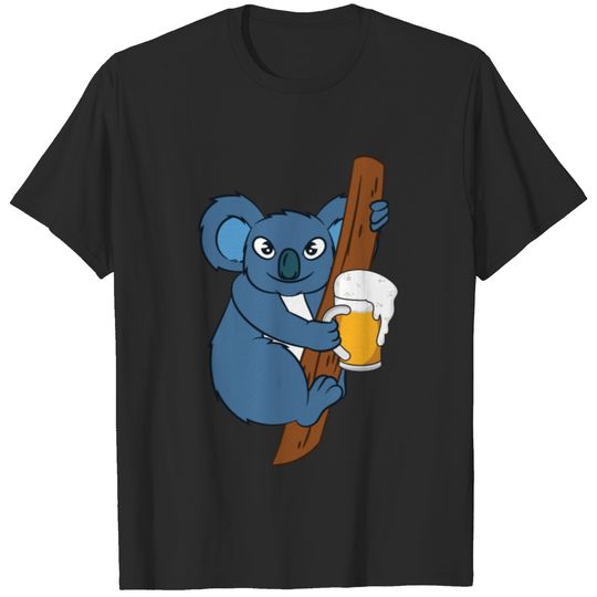 Koala Bear With Beer T-shirt