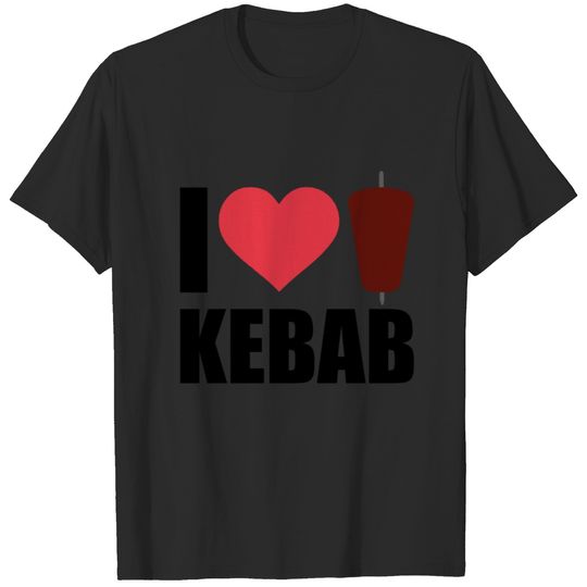 I love kebab heart typography T-shirt