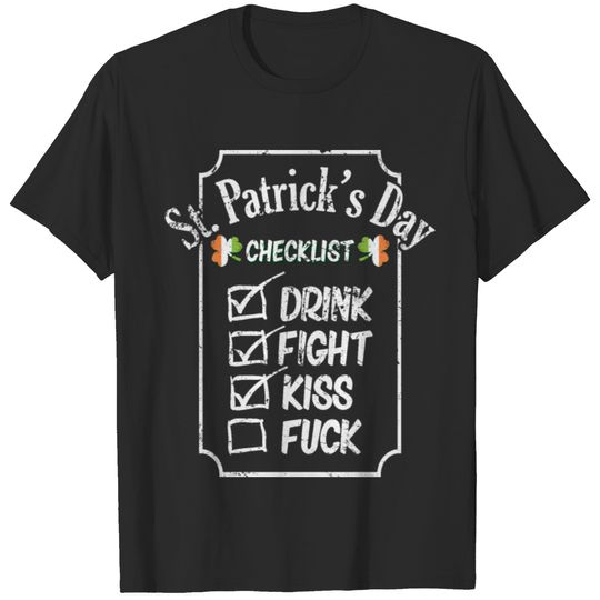 St. Patrick's Day Checklist T-shirt