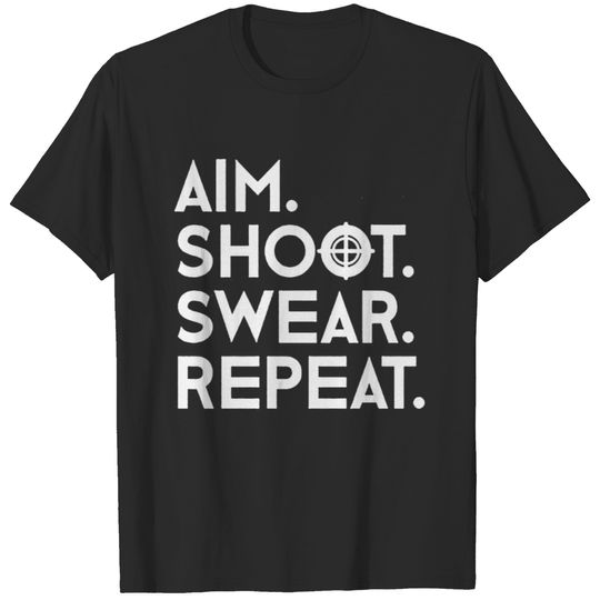 aim shoot wear repeat Face Mask T-shirt
