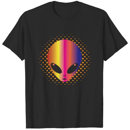 Alien Head T Shirt - Colorful Alien Shirt T-shirt