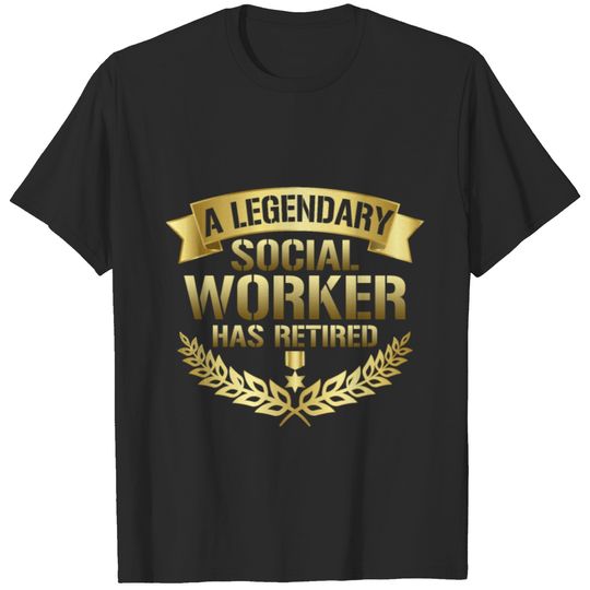 Retired Social Worker Legendary Retirement T-shirt