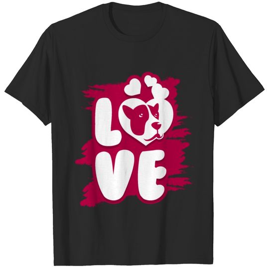 Love dogs animal lovers love T-shirt