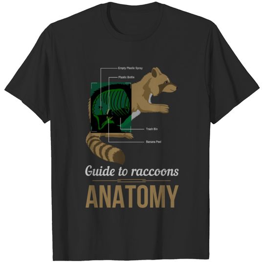 Anatomy Raccoon Funny T-shirt