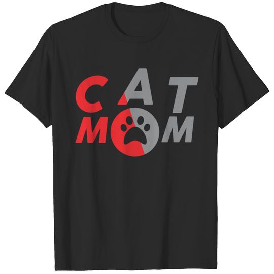 Cat Mom Design T-shirt