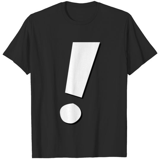 Exclamation white shadow T-shirt