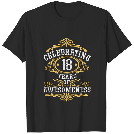 18 Birthday Gift Birthday Celebrations T-shirt
