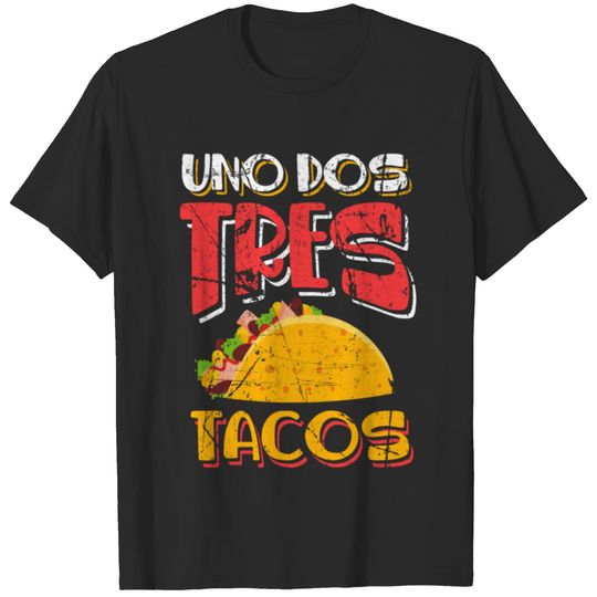 Funny Uno Dos Tres Tacos Grunge T-shirt