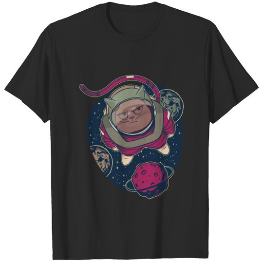 astronaut cat T-shirt