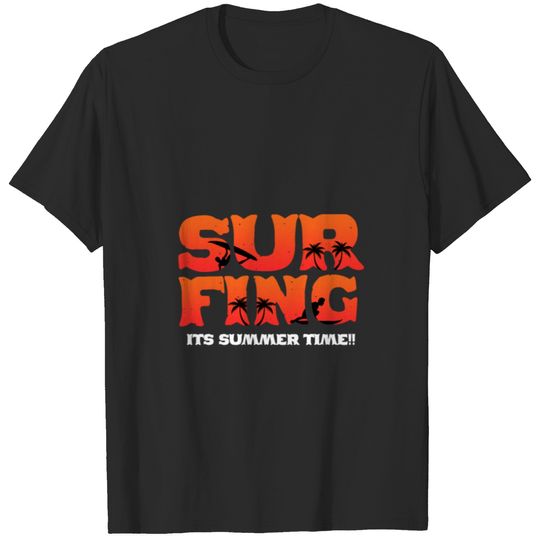Large lettering SURFING T-shirt
