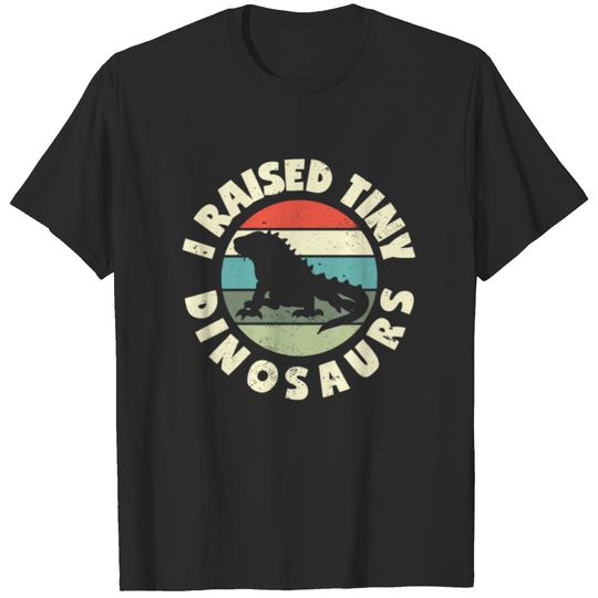 I Raised Tiny Dinosaur Vintage Retro Pet Iguana T-shirt