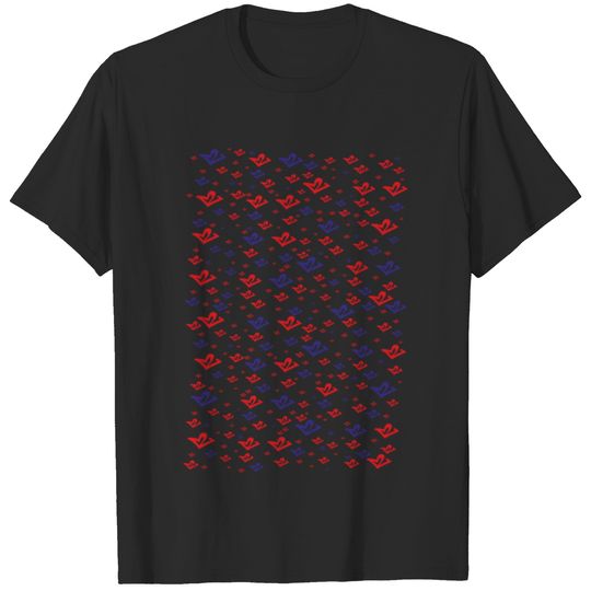 121 plenty red and blue T-shirt