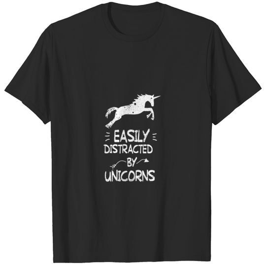 Easily Distracted By Unicorns For Spirit Animal T-shirt
