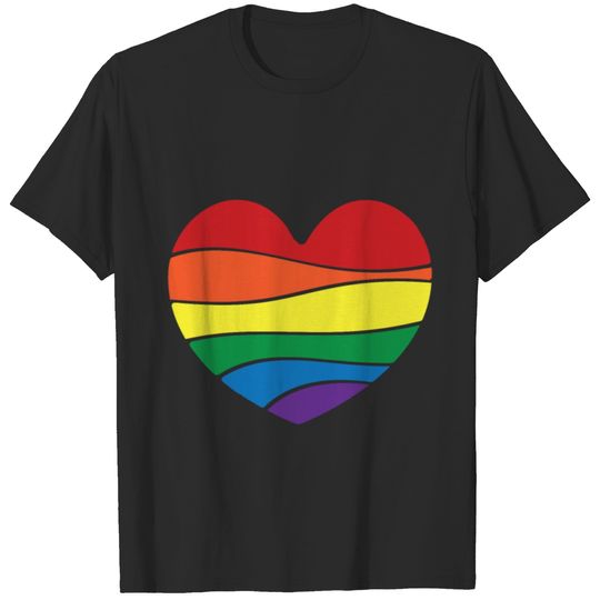 Gay Lesbian LGBT Gay LGBTQ Heart T-shirt