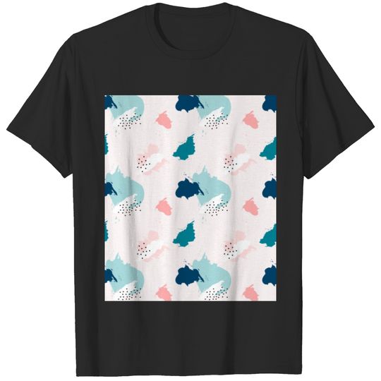 Abstract Color Pattern Mint Blue Pastel T-shirt
