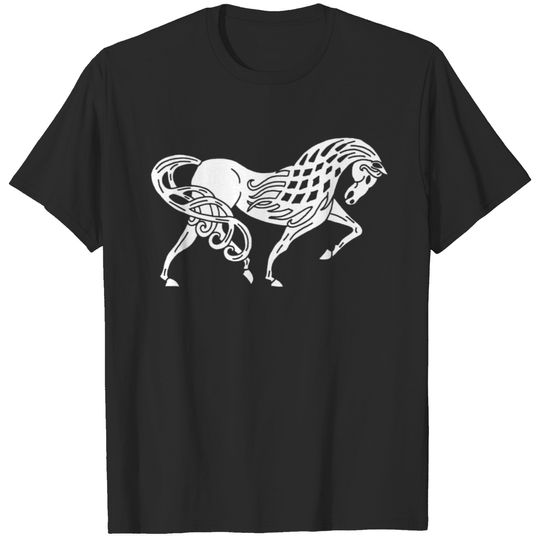 Celtic white horse T-shirt