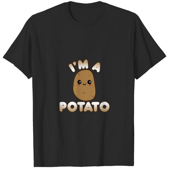 Funny Potato Costume Cute Kawaii Style Smiling I'M T-shirt