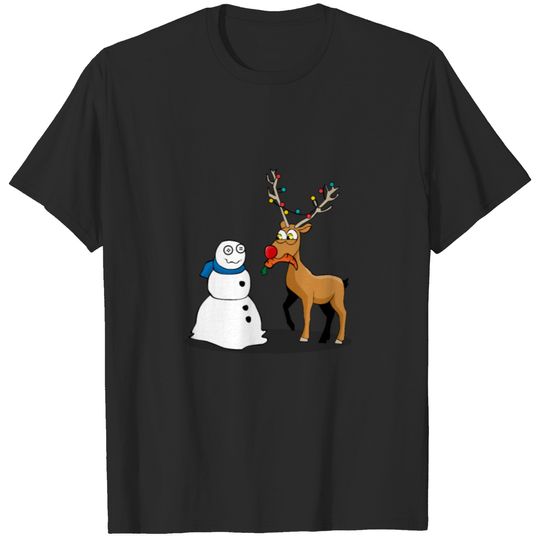 DEER SNOWMAN T-shirt