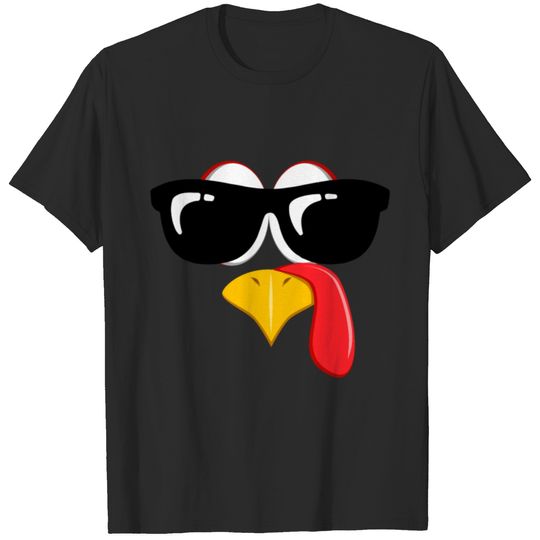 Turkey Halloween Face Costume Funny Lazy T-shirt