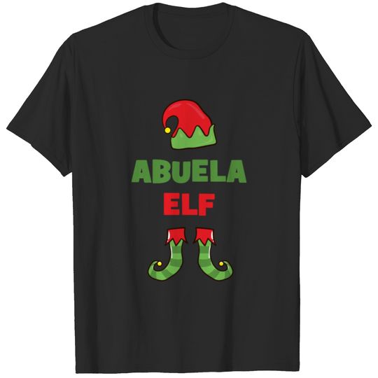 Abuela Elf Familia Navidad T-shirt