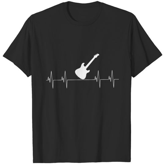 Guitar Heartbeat Bass Accented Vintage Mine T-shirt