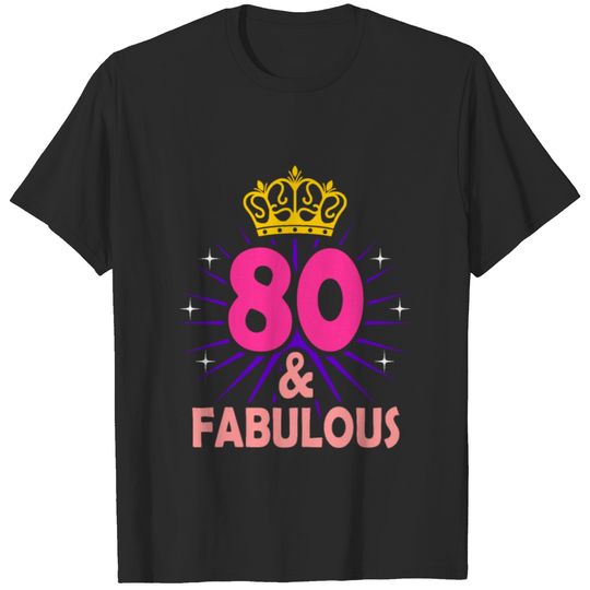 80th Birthday 80 years old Celebration Gift Idea T-shirt