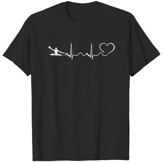 Water Polo Heartbeat Ekg OCEAN DESIGN T-shirt