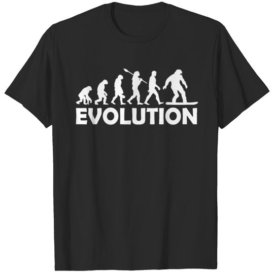 Snowboarder Evolution Ski Snow Mountains T-shirt