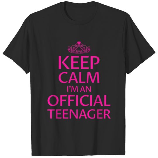 Keep Calm I'M An Official Teenager Girls 13Th Birt T-shirt