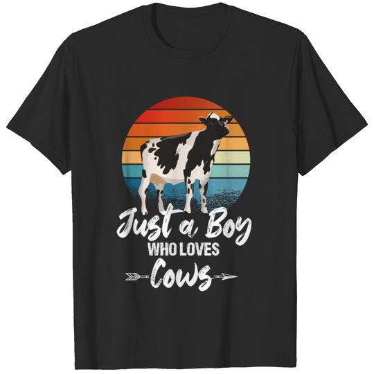 Just a boy who loves cows gift T-shirt